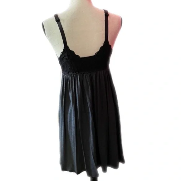 Torrid Grey and Black Lace Nightgown Babydoll Dress M-L - Picture 2 of 2